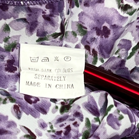 BloomChic Purple Floral Ruffle Wrap-Style Midi Dress - Picture 6 of 6